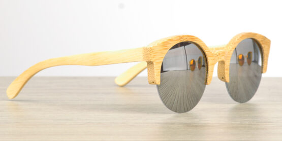 Бамбукови сиви огледални очила