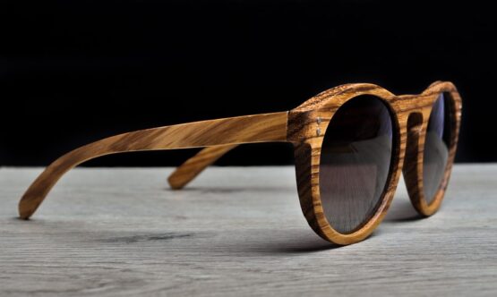 Кръгли слънчеви дървени очила с поларизация